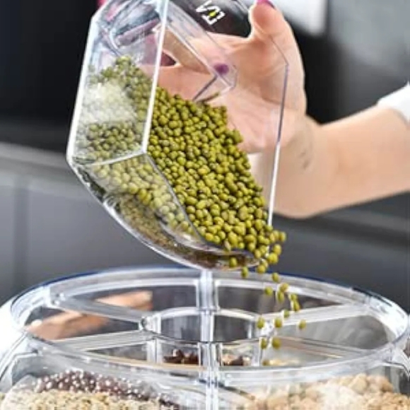 Rotating Food Dispenser Grain Storage Container - Picture 8 of 9